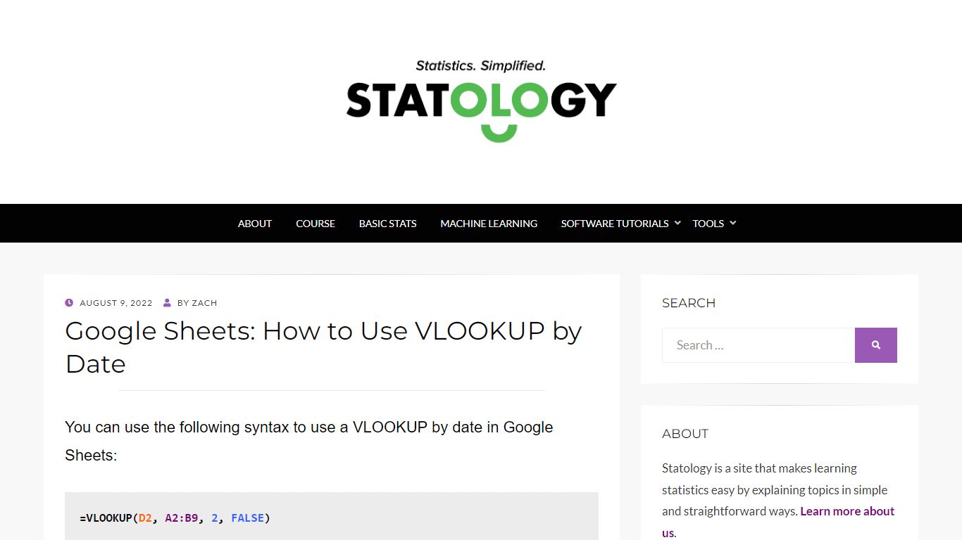 Google Sheets: How to Use VLOOKUP by Date - Statology